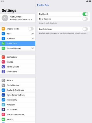 Press the indicator next to 