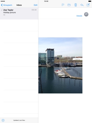 Press the new email message icon.