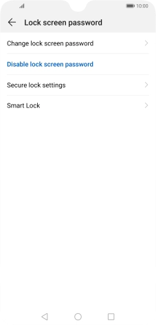 Press Disable lock screen password.