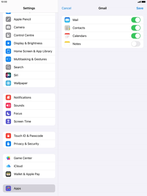 If this screen is displayed, you email account has been recognised and set up automatically. Follow the instructions on the screen to key in more information and finish setting up your tablet.