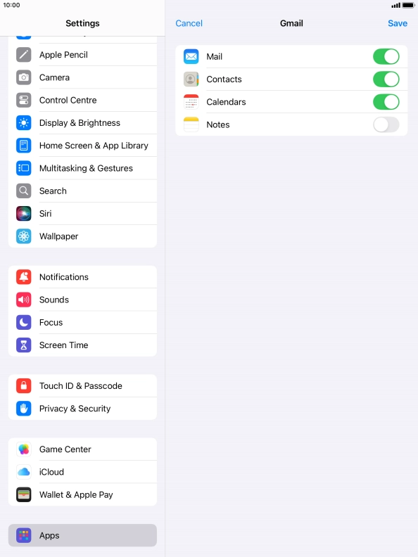 If this screen is displayed, you email account has been recognised and set up automatically. Follow the instructions on the screen to key in more information and finish setting up your tablet.