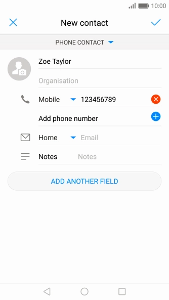 Press the confirm icon.