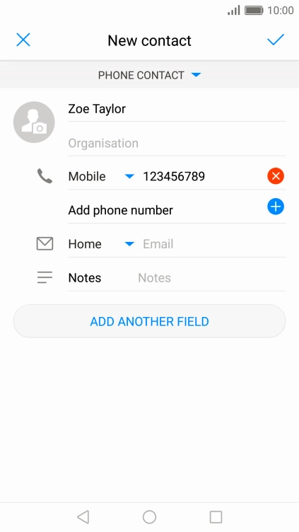 Press the confirm icon.