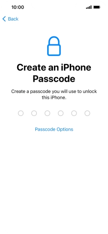 Press Passcode Options.