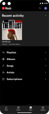 Press the required category and go to the required audio file.
