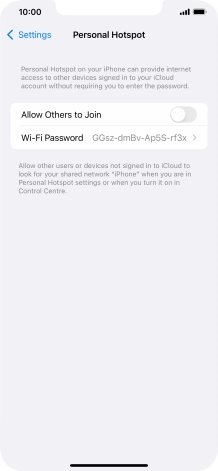 Press Wi-Fi Password and key in the required password.