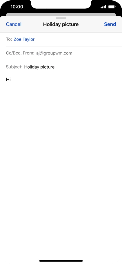 Press and hold the text input field until a pop-up menu is displayed.