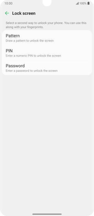 Press the required phone lock code and follow the instructions on the screen to create an additional phone lock code.