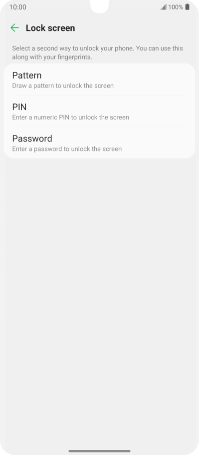 Press the required phone lock code and follow the instructions on the screen to create an additional phone lock code.