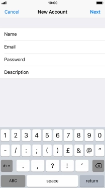 Press Description and key in the required name.