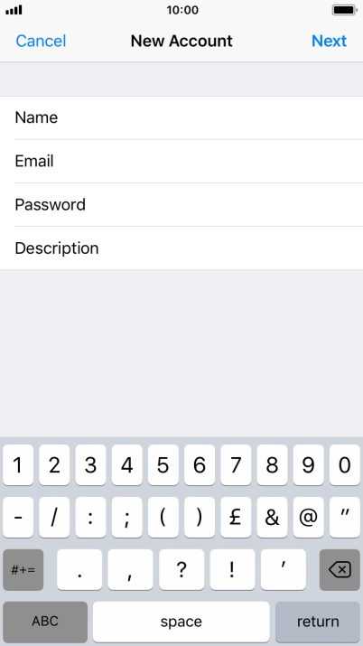 Press Description and key in the required name.