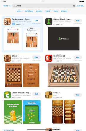 Press the required app.