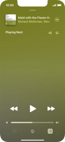 Press the shuffle icon to turn the function on or off.