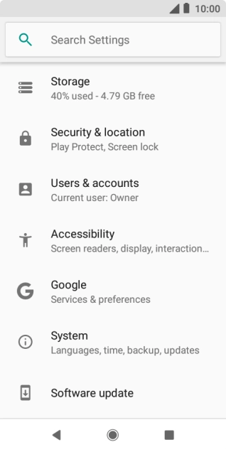 Press Security & location.