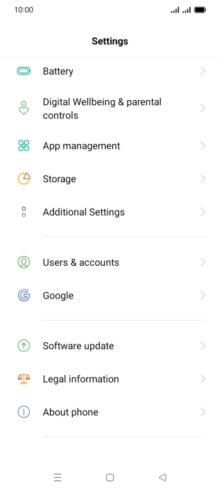 Press Users & accounts.