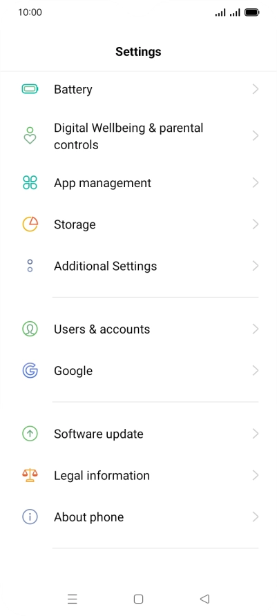 Press Users & accounts.