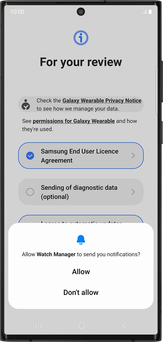 On your phone: Press Allow.