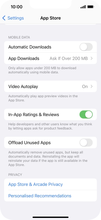 Press the indicator next to 