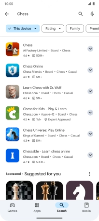 Press the required app.