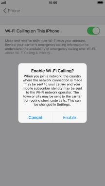 If you turn on the function, press Enable.