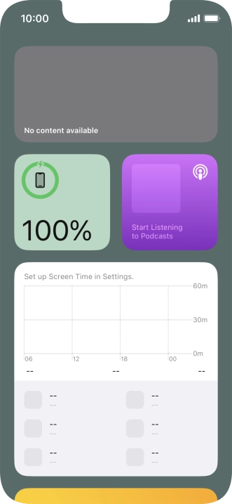 Slide your finger upwards on the screen.