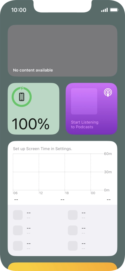 Slide your finger upwards on the screen.