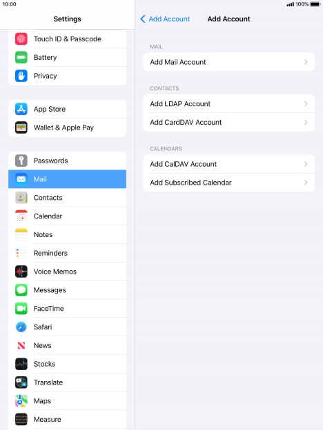 Press Add Mail Account.