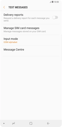 Press Message Centre.