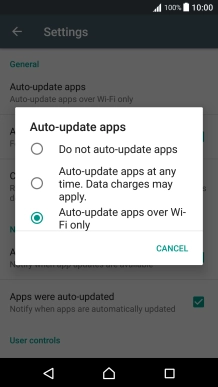 Press Do not auto-update apps to turn off the function.