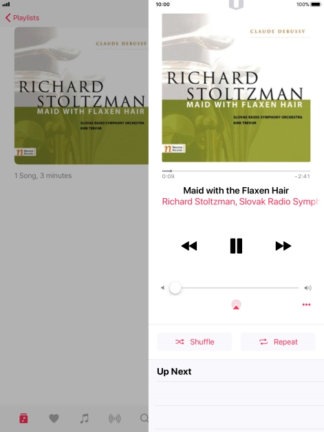 Press arrow right to go to the next audio file.