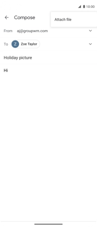 Press Attach file and go to the required folder.