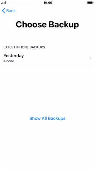 Press the required backup and your phone restores the content of the selected backup. Subsequently, follow the instructions on the screen to set up your phone and prepare it for use.