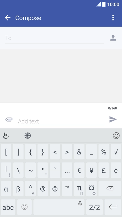 Press abc to return to text input.