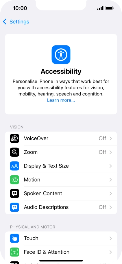 Press the required category below 