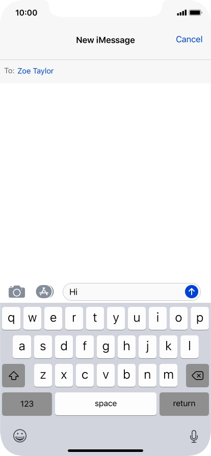 Press the send icon.