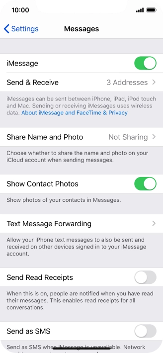 Press the indicator next to 