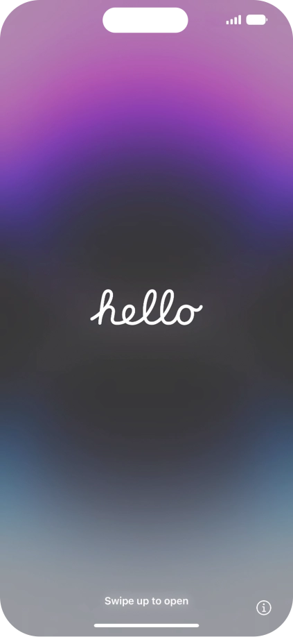 Slide your finger upwards starting from the bottom of the screen.