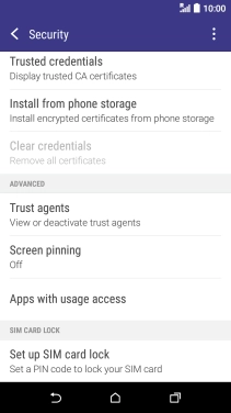Press Set up SIM card lock.