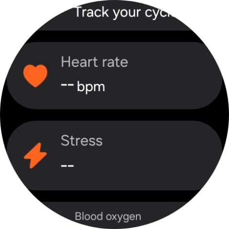 Press Heart rate.