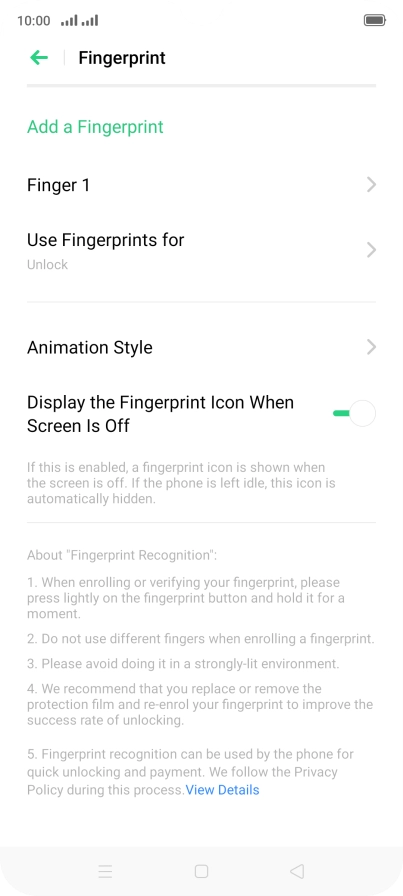 Press the Return key.