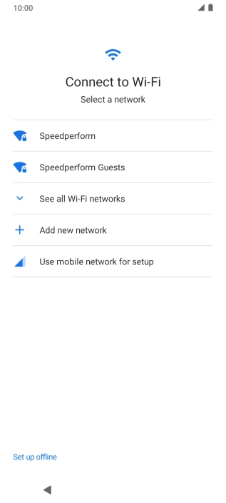 Press the required Wi-Fi network.