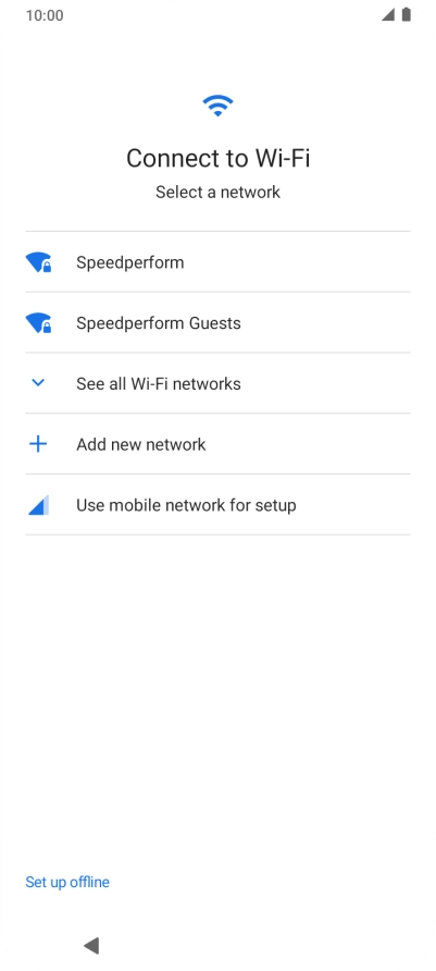 Press the required Wi-Fi network.