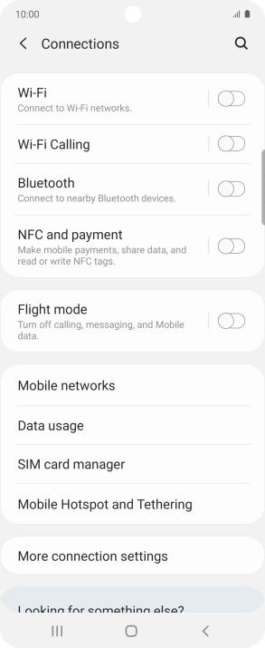 Press Mobile Hotspot and Tethering.