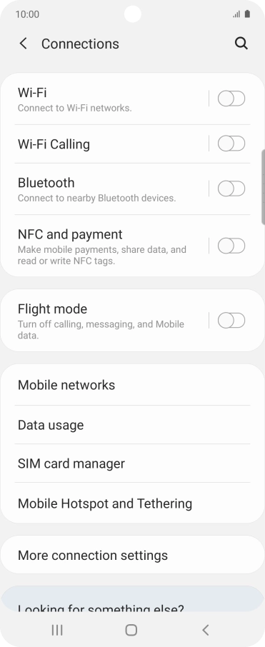 Press Mobile Hotspot and Tethering.