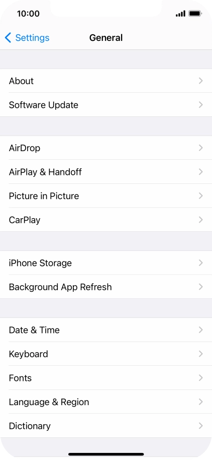 Press Software Update. If a new software version is available, it's displayed. Follow the instructions on the screen to update the phone software.