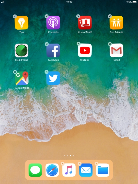 Press the delete icon.