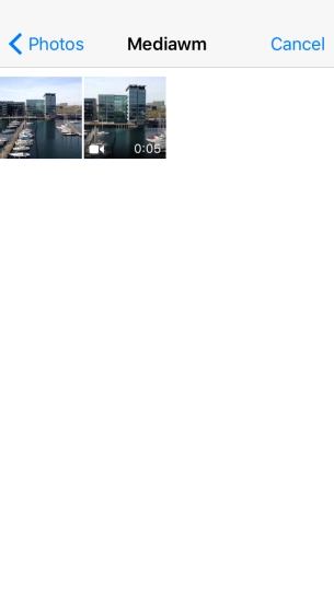 Press the required picture or video clip.