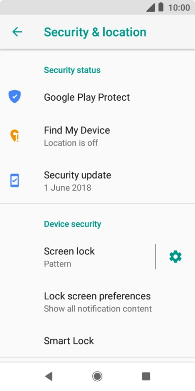 Press Screen lock and key in the current phone lock code.