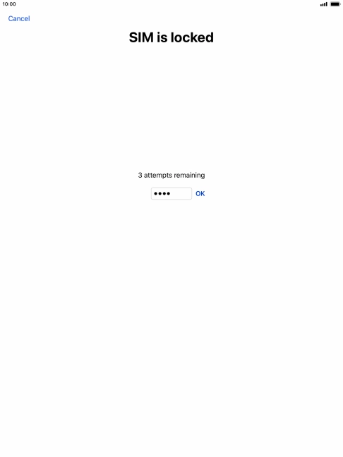 If your SIM is locked, key in your PIN and press OK.