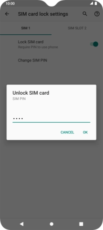 Key in your PIN and press OK.